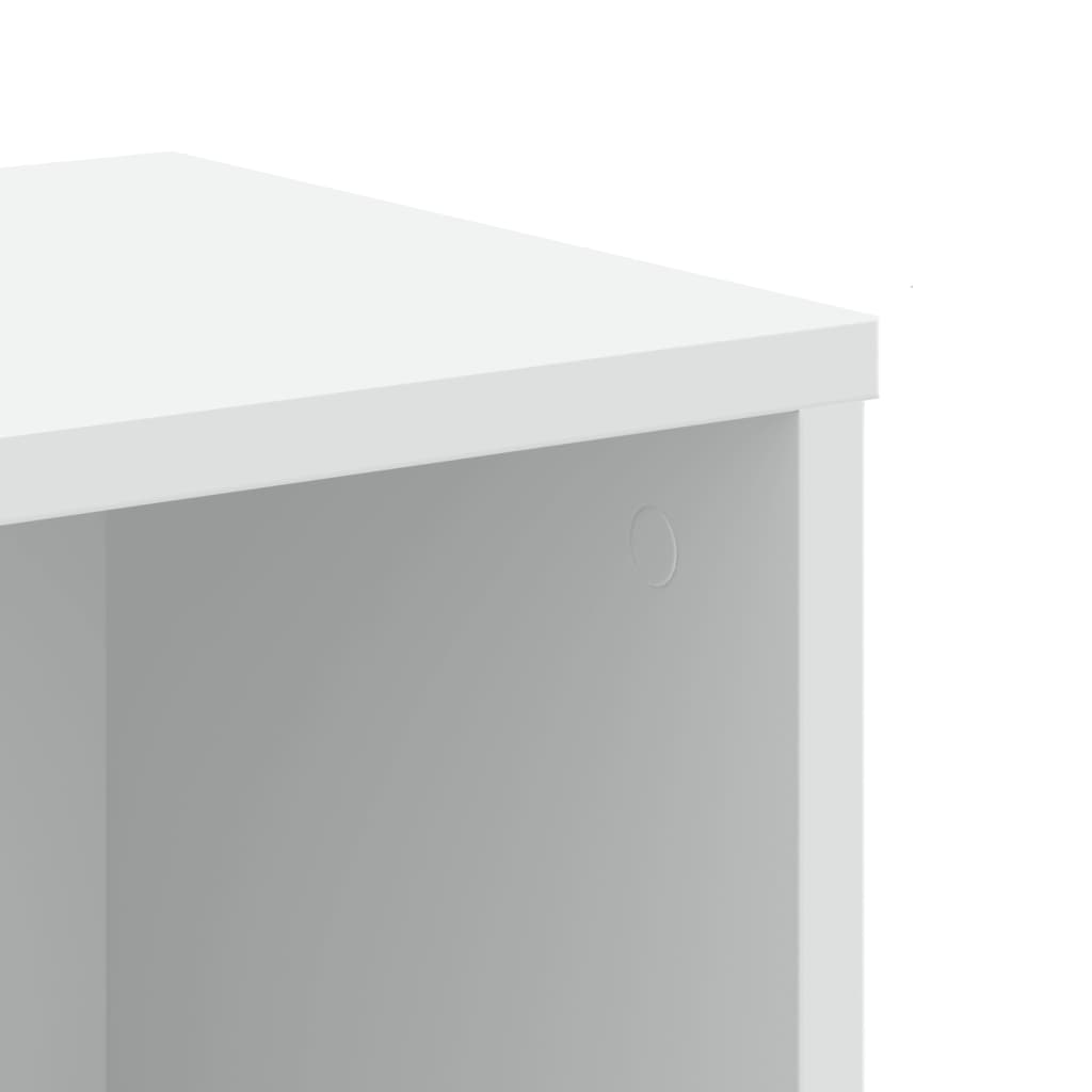 Bibliothèque blanche 50x25x105 cm en bois