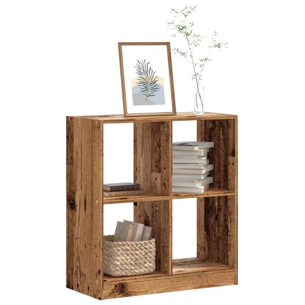 Bibliothèque aspect bois de récupération 68,5x32x75 cm en bois