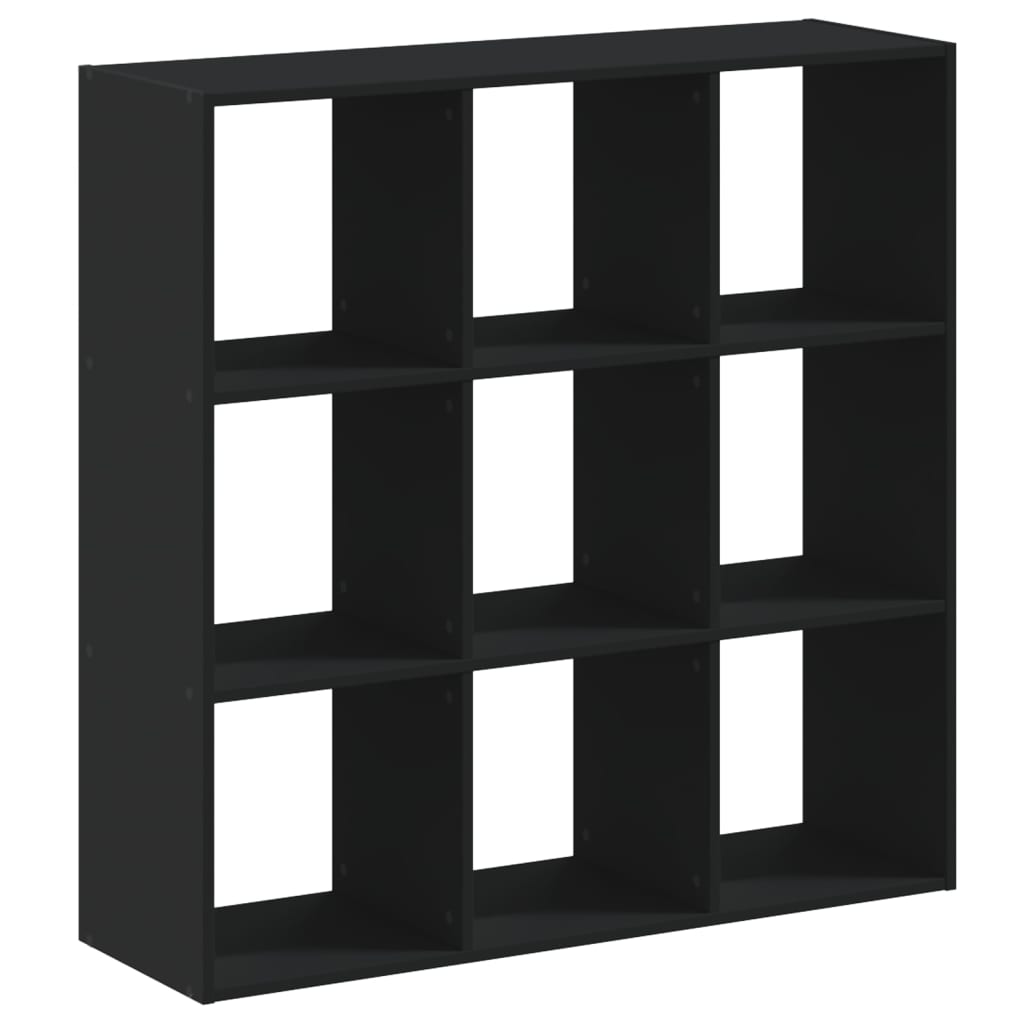 Bibliothèque noire 102x32x102 cm matière bois
