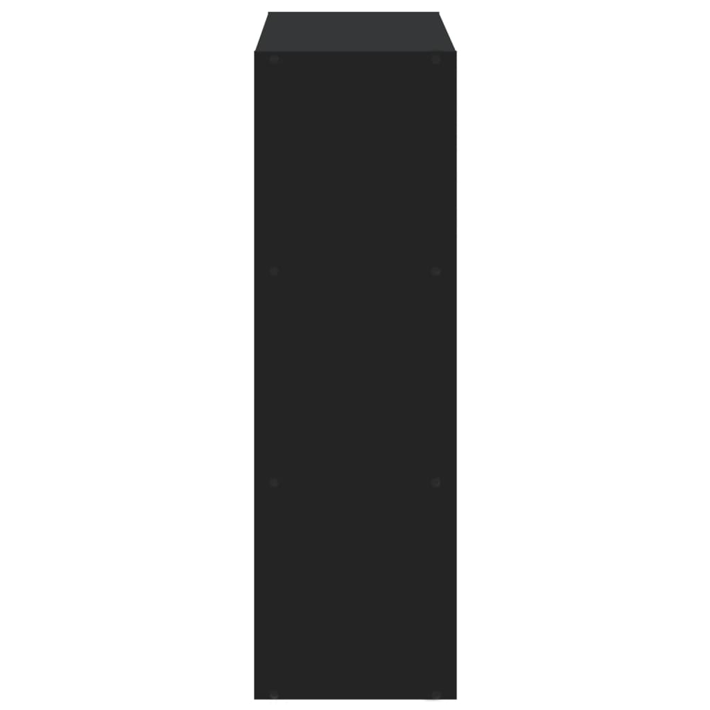 Bibliothèque noire 102x32x102 cm matière bois