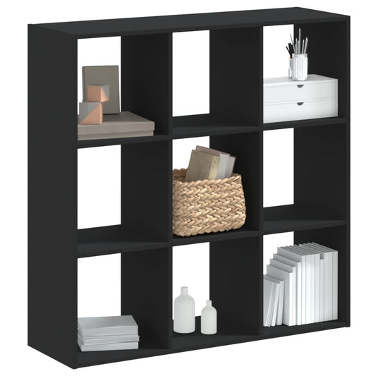 Bibliothèque noire 102x32x102 cm matière bois