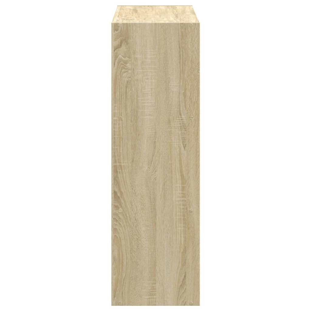 Bibliothèque chêne Sonoma 102x32x102 cm matériau bois