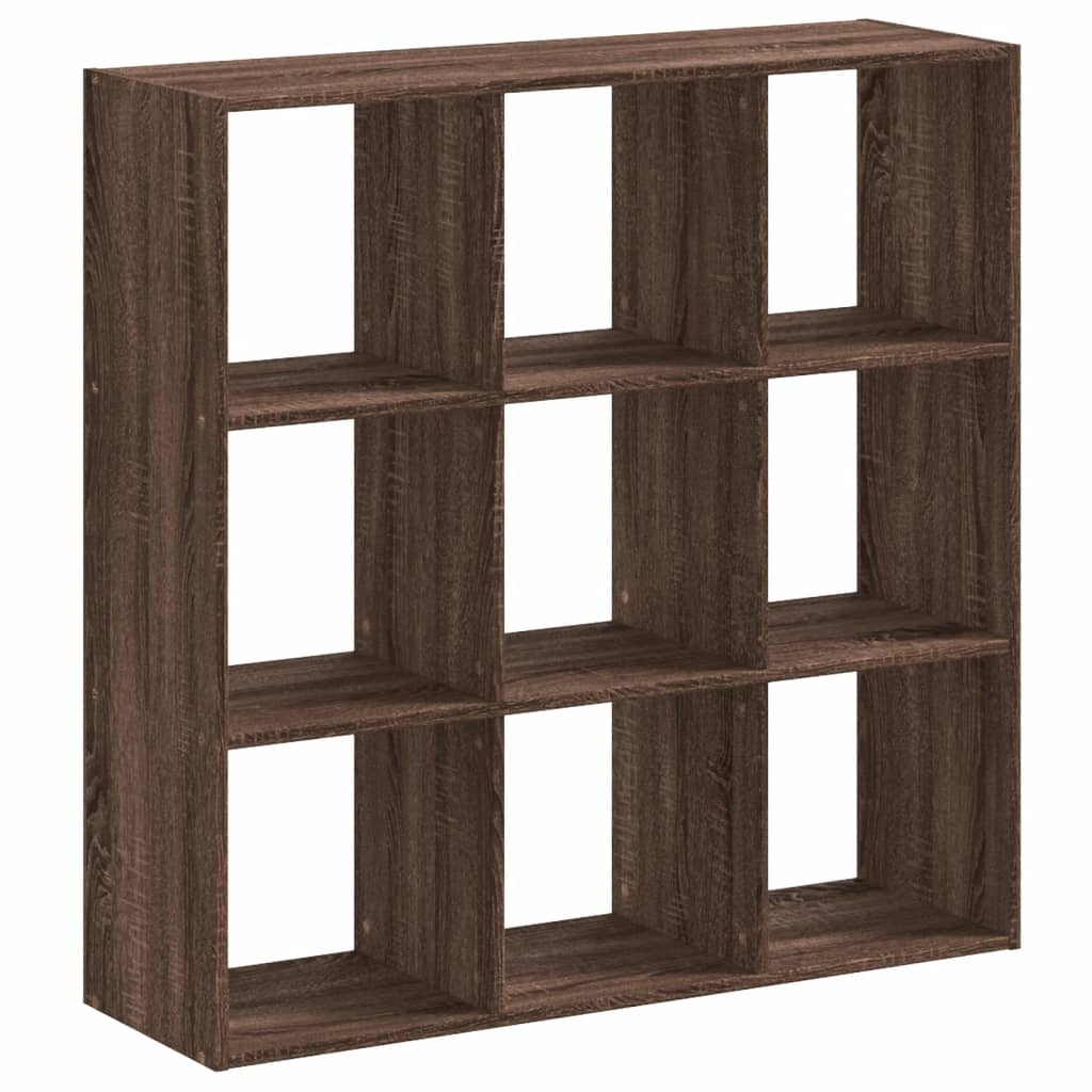 Bookshelf Brown Oak Look 102x32x102 cm Wood Material
