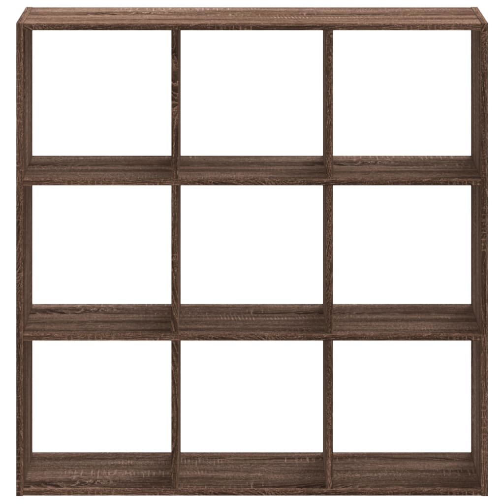 Bookshelf Brown Oak Look 102x32x102 cm Wood Material