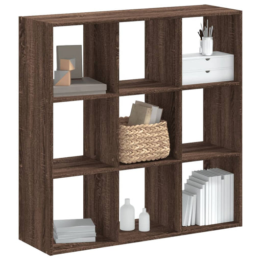 Bookshelf Brown Oak Look 102x32x102 cm Wood Material