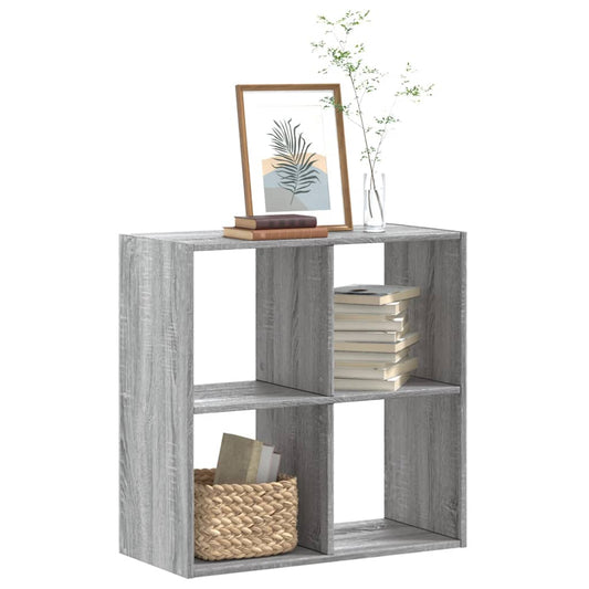 Bookshelf Gray Sonoma 68.5x32x68.5 cm Wood Material