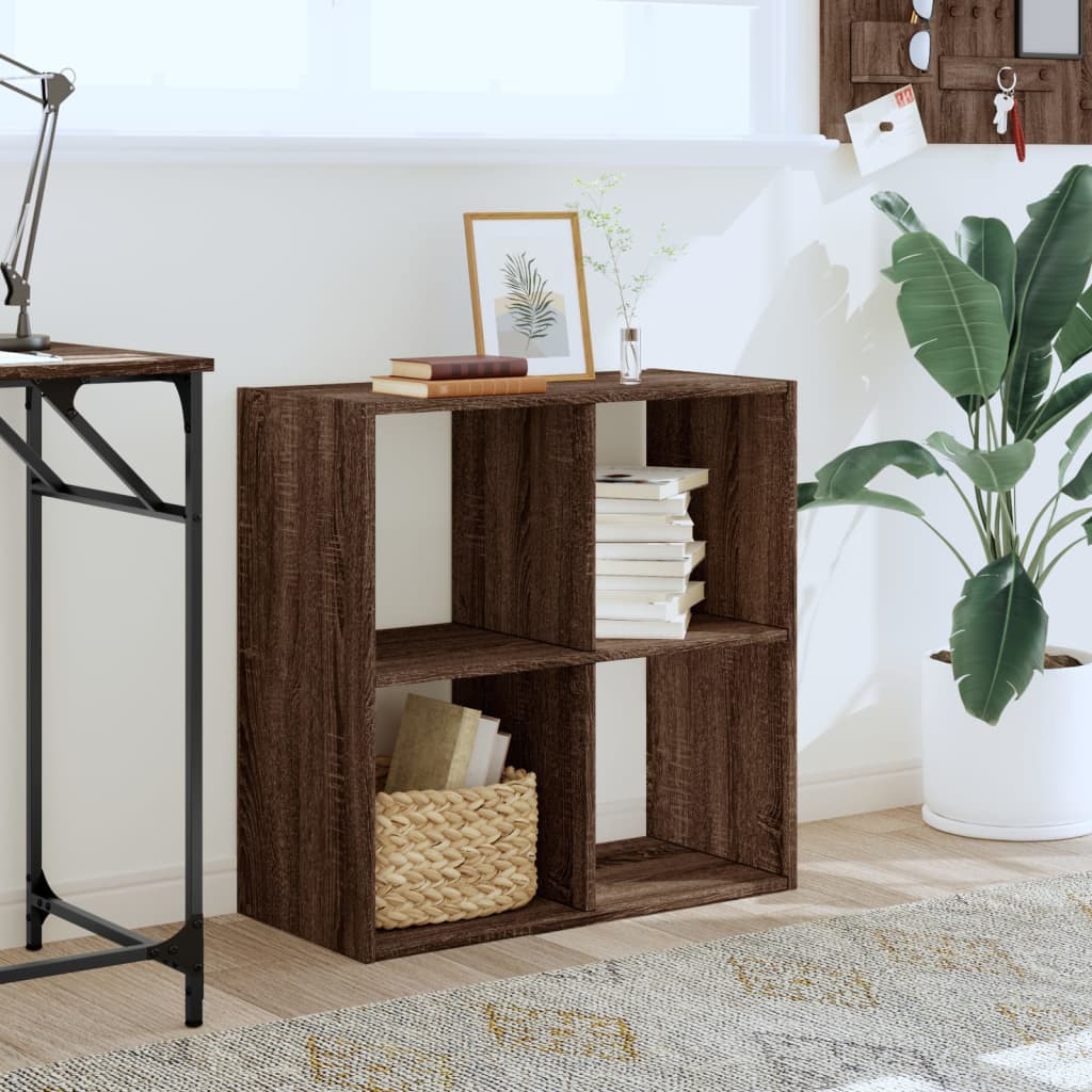 Bookshelf Brown Oak Look 68.5x32x68.5 cm Wood Material