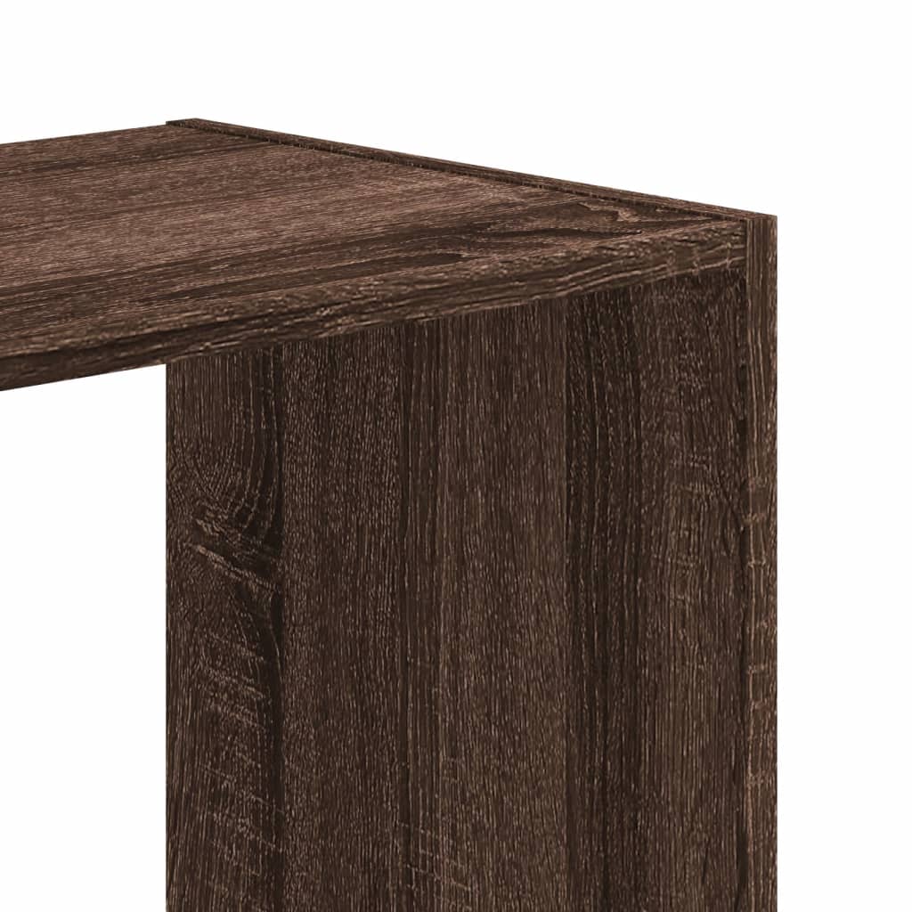 Bookshelf Brown Oak Look 68.5x32x68.5 cm Wood Material