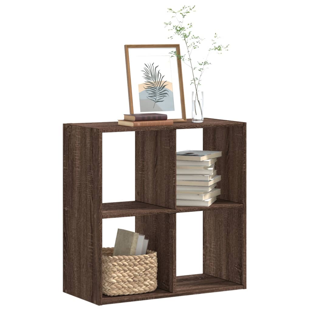 Bookshelf Brown Oak Look 68.5x32x68.5 cm Wood Material