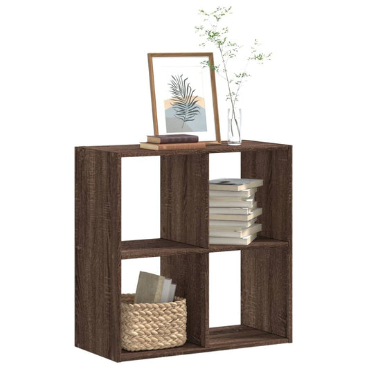 Bookshelf Brown Oak Look 68.5x32x68.5 cm Wood Material