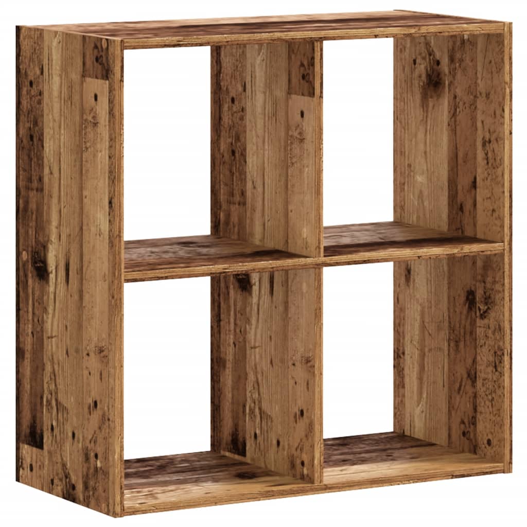 Bibliothèque aspect bois de récupération 68,5x32x68,5 cm en bois