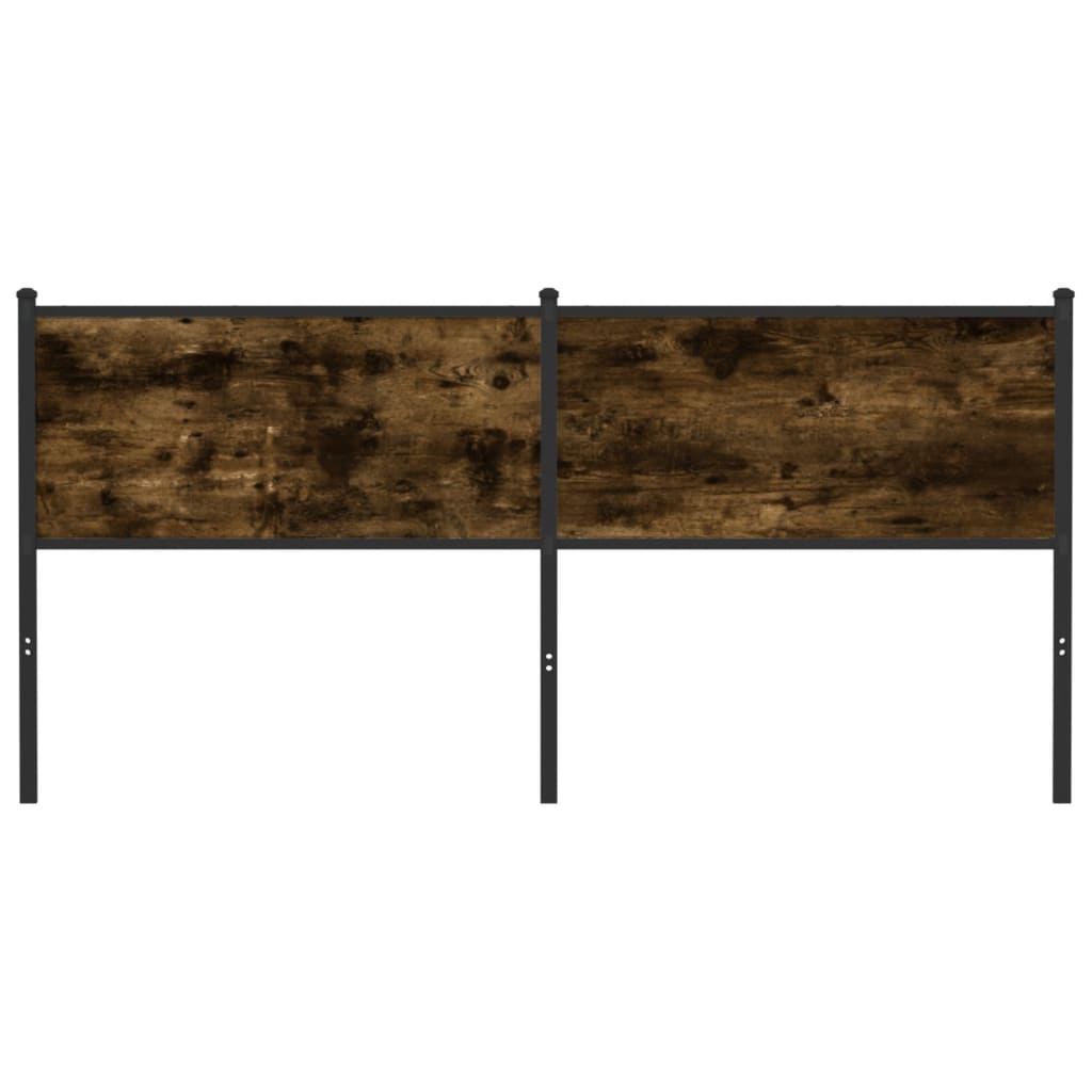 Ersatz-Kopfteil Räuchereiche 180 cm Holzwerkstoff und Stahl