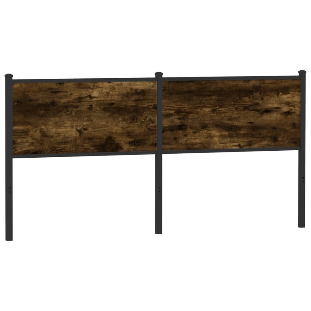 Ersatz-Kopfteil Räuchereiche 180 cm Holzwerkstoff und Stahl