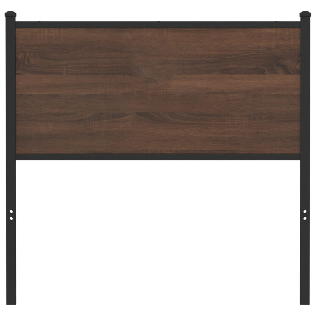 Ersatz-Kopfteil Braun Eichen-Optik 75 cm Holzwerkstoff und Stahl
