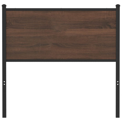 Ersatz-Kopfteil Braun Eichen-Optik 80 cm Holzwerkstoff und Stahl