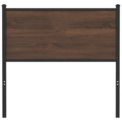 Ersatz-Kopfteil Braun Eichen-Optik 90 cm Holzwerkstoff und Stahl