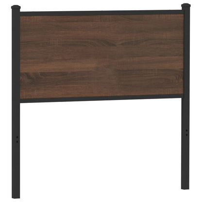 Ersatz-Kopfteil Braun Eichen-Optik 90 cm Holzwerkstoff und Stahl