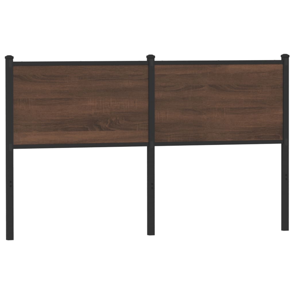 Ersatz-Kopfteil Braun Eichen-Optik 140 cm Holzwerkstoff und Stahl