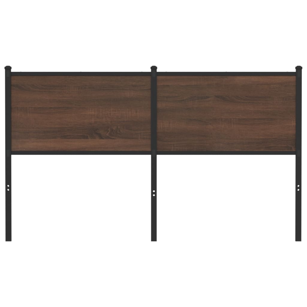 Ersatz-Kopfteil Braun Eichen-Optik 140 cm Holzwerkstoff und Stahl