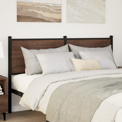 Ersatz-Kopfteil Braun Eichen-Optik 150 cm Holzwerkstoff und Stahl