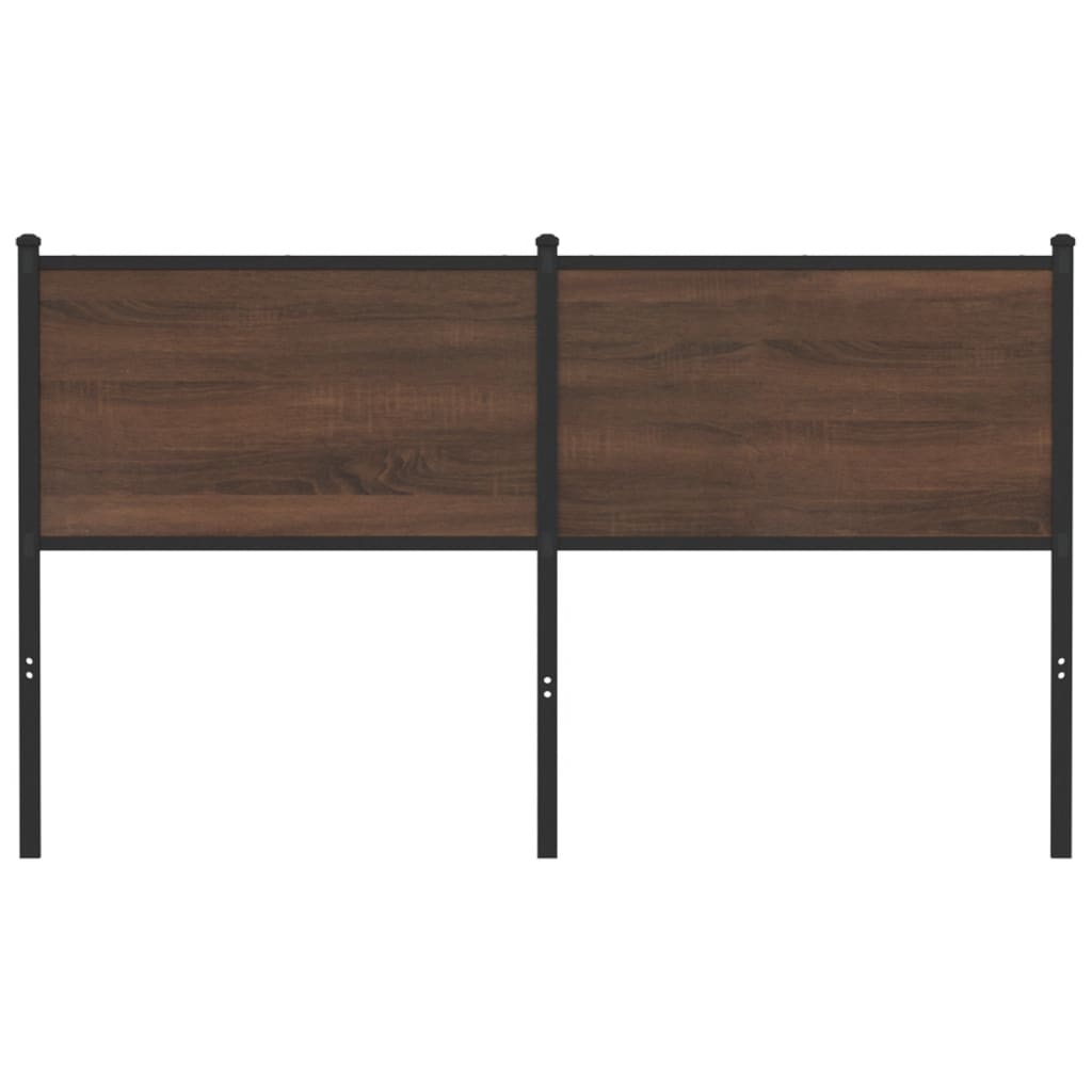 Ersatz-Kopfteil Braun Eichen-Optik 150 cm Holzwerkstoff und Stahl