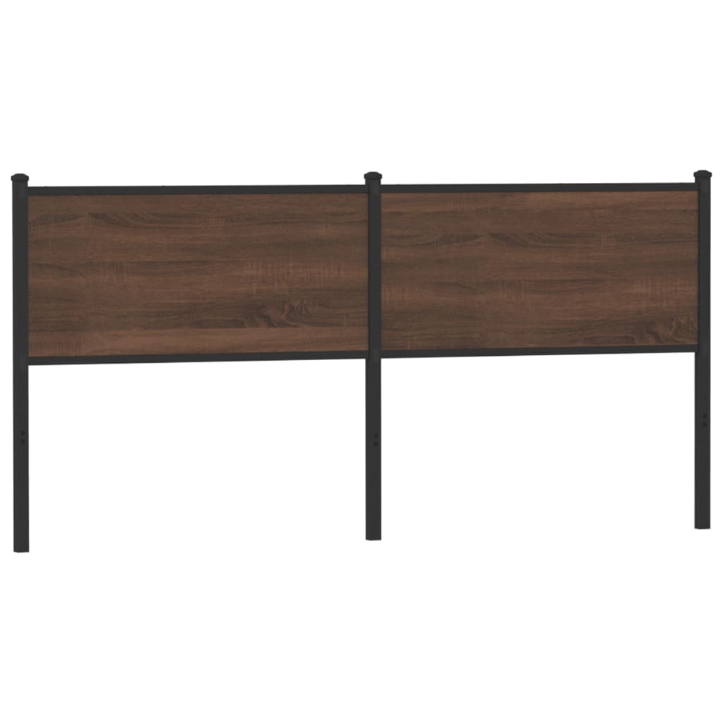 Ersatz-Kopfteil Braun Eichen-Optik 180 cm Holzwerkstoff und Stahl
