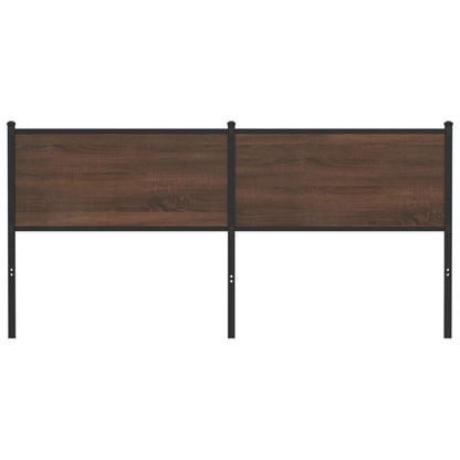 Ersatz-Kopfteil Braun Eichen-Optik 180 cm Holzwerkstoff und Stahl