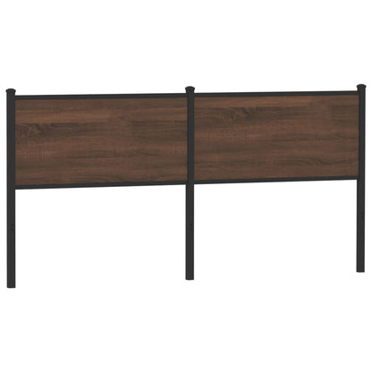 Ersatz-Kopfteil Braun Eichen-Optik 180 cm Holzwerkstoff und Stahl