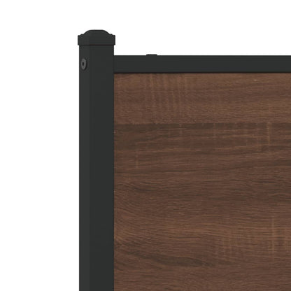Ersatz-Kopfteil Braun Eichen-Optik 180 cm Holzwerkstoff und Stahl