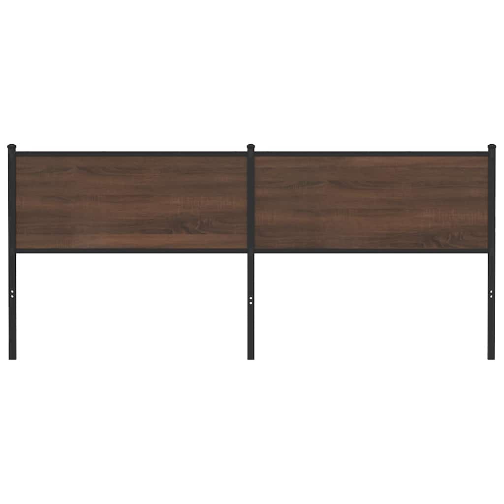 Ersatz-Kopfteil Braun Eichen-Optik 190 cm Holzwerkstoff und Stahl