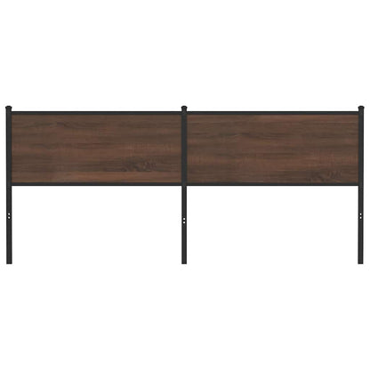 Ersatz-Kopfteil Braun Eichen-Optik 190 cm Holzwerkstoff und Stahl