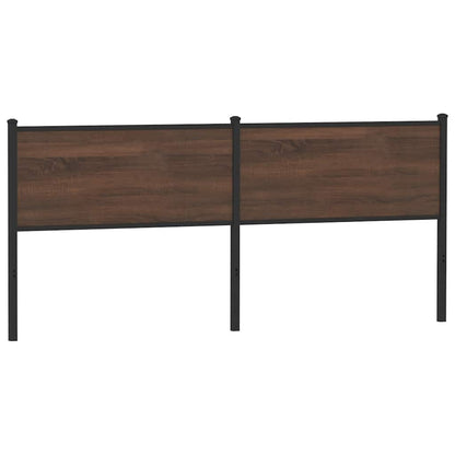 Ersatz-Kopfteil Braun Eichen-Optik 190 cm Holzwerkstoff und Stahl