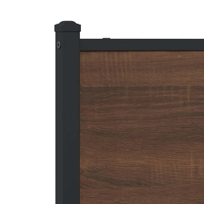 Ersatz-Kopfteil Braun Eichen-Optik 190 cm Holzwerkstoff und Stahl