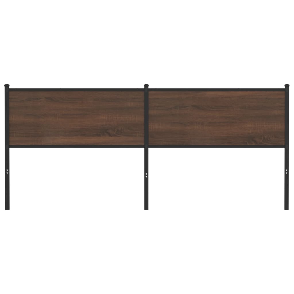Ersatz-Kopfteil Braun Eichen-Optik 200 cm Holzwerkstoff und Stahl