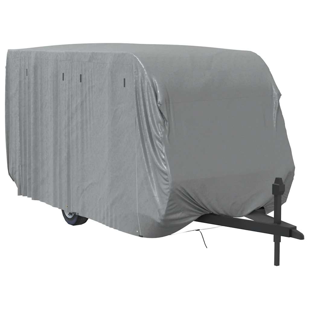 Schutzhülle für Wohnwagen Grau 460x250x220 cm Vliesstoff