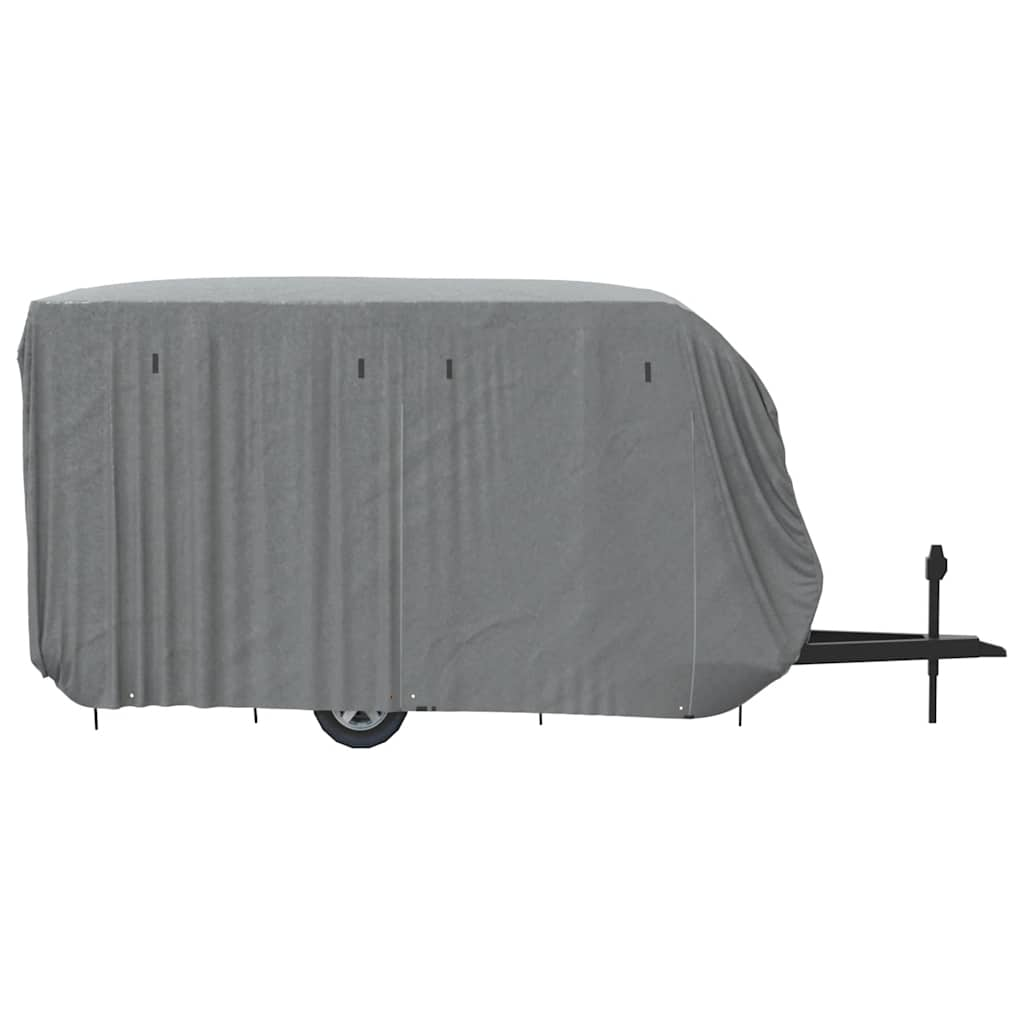 Schutzhülle für Wohnwagen Grau 460x250x220 cm Vliesstoff