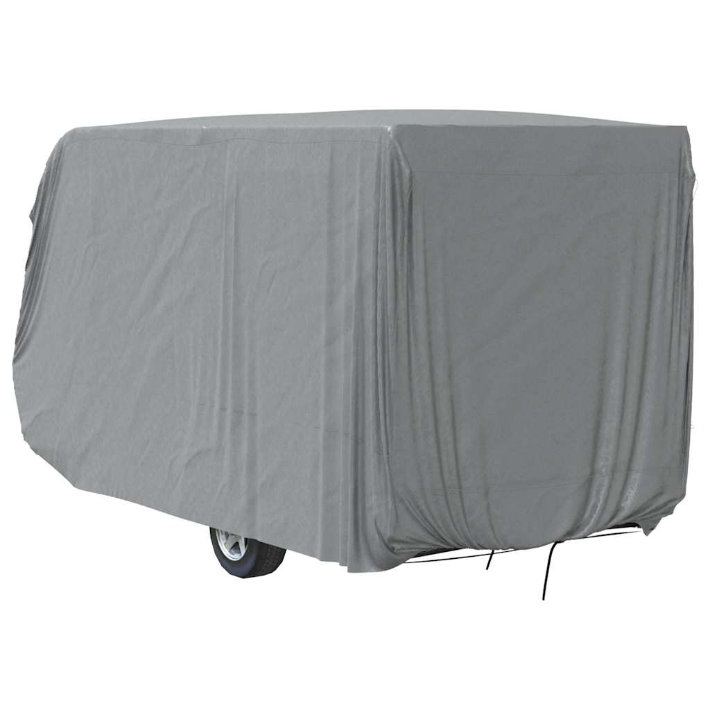 Schutzhülle für Wohnwagen Grau 460x250x220 cm Vliesstoff