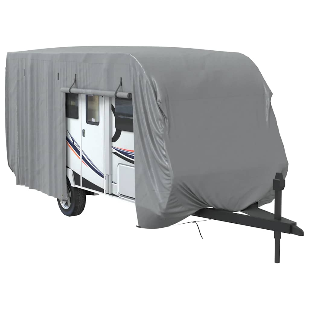 Schutzhülle für Wohnwagen Grau 550x250x220 cm Vliesstoff