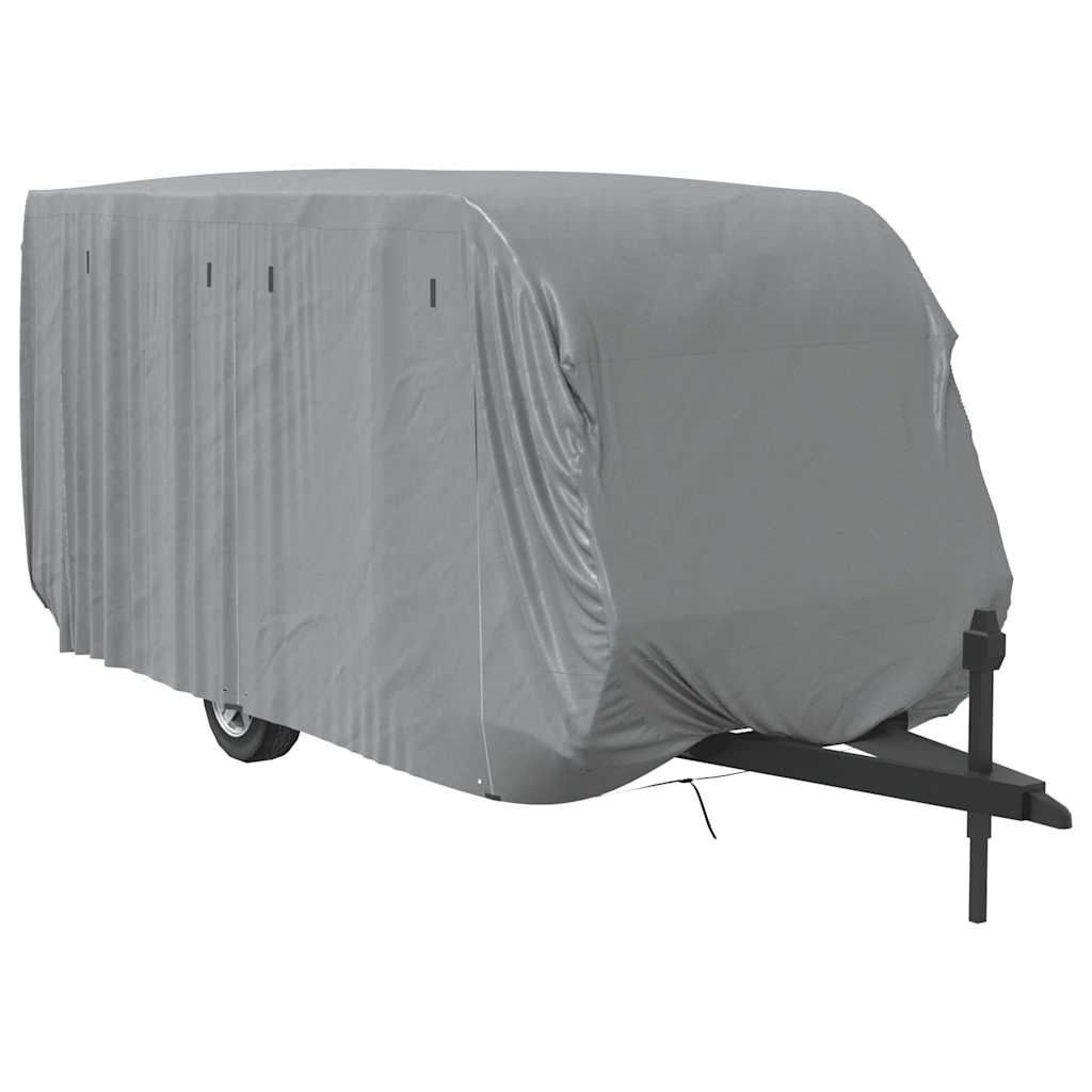 Schutzhülle für Wohnwagen Grau 610x250x220 cm Vliesstoff