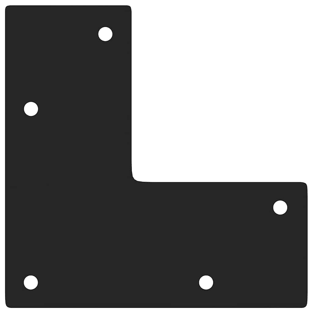 Pieds en épingle à cheveux pour table basse, 4 pièces, noir, 10 cm, acier massif