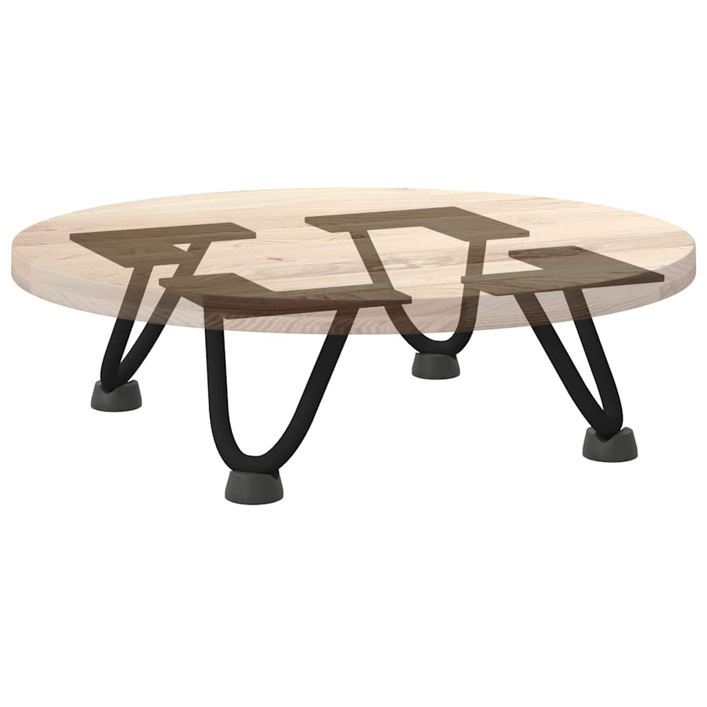Pieds en épingle à cheveux pour table basse, 4 pièces, noir, 10 cm, acier massif