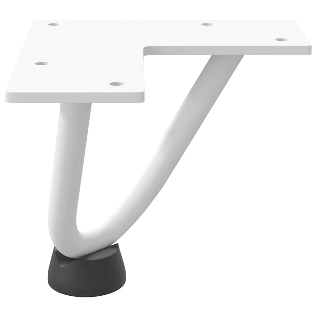 Haarnadelbeine für Couchtisch 4 Stk. Weiß 10 cm Massivstahl