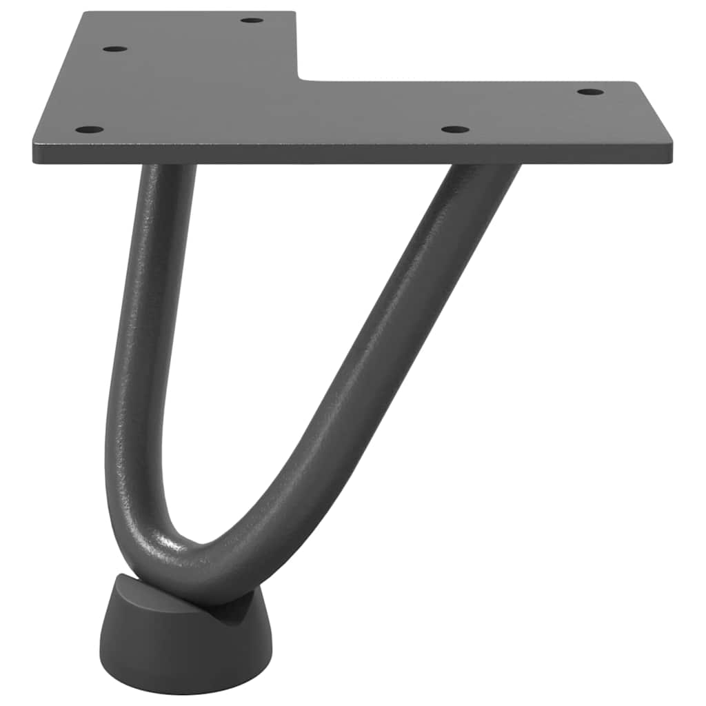 Haarnadelbeine für Couchtisch 4 Stk. Anthrazit 10 cm Massivstahl