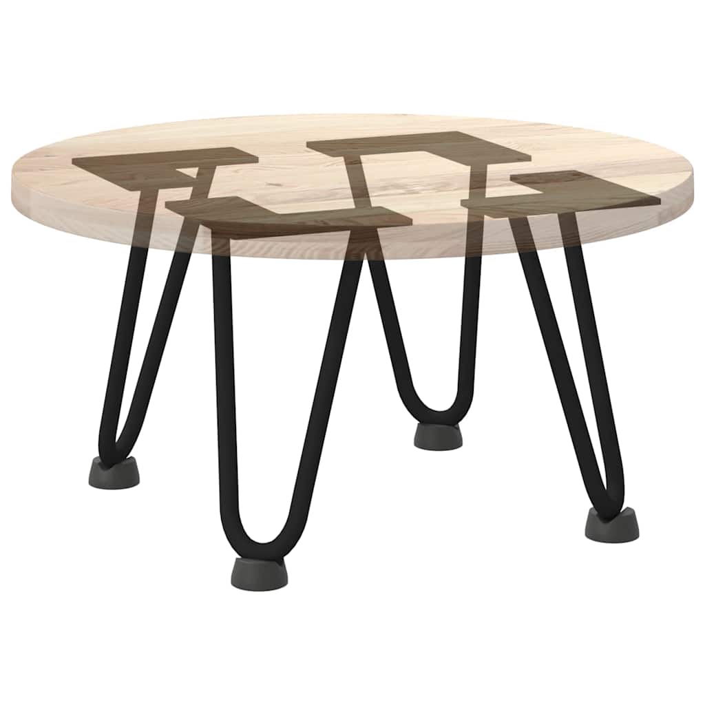 Pieds en épingle à cheveux pour table basse, 4 pièces, noir, 20 cm, acier massif