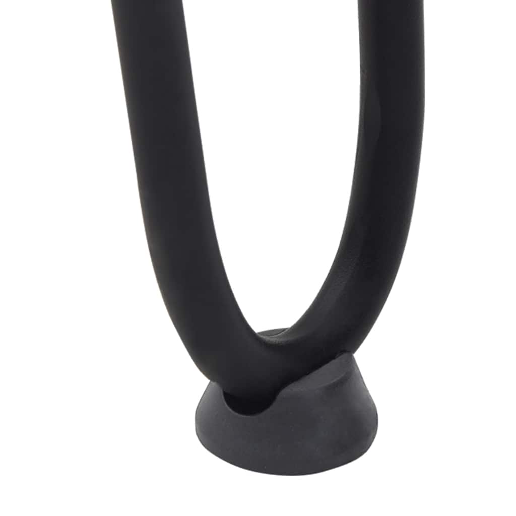 Pieds en épingle à cheveux pour table basse, 4 pièces, noir, 20 cm, acier massif