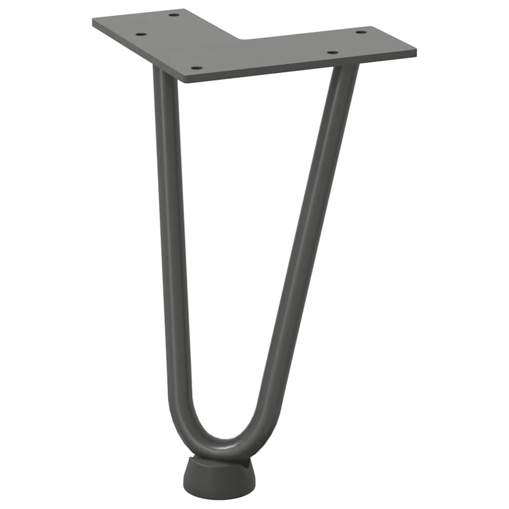 Haarnadelbeine für Couchtisch 4 Stk. Anthrazit 20 cm Massivstahl