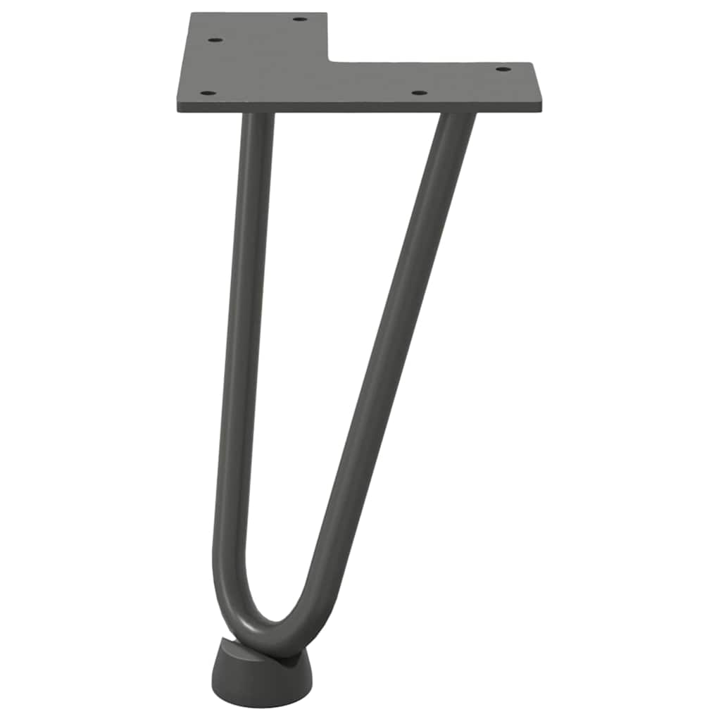 Haarnadelbeine für Couchtisch 4 Stk. Anthrazit 20 cm Massivstahl