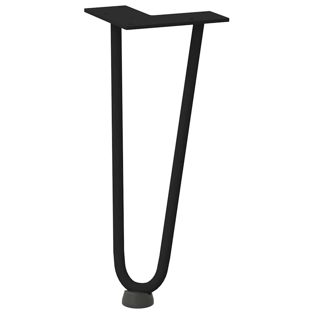 Haarnadelbeine für Couchtisch 4 Stk. Schwarz 30 cm Massivstahl