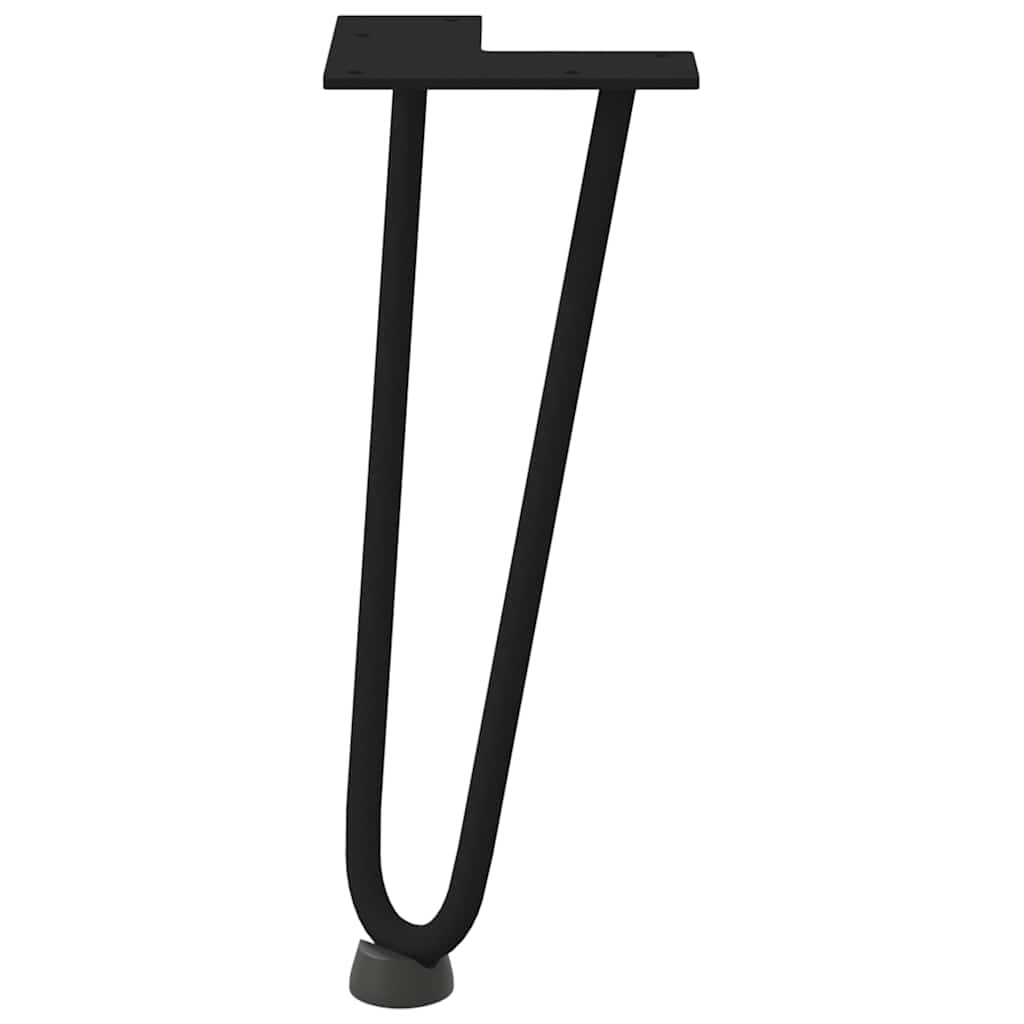 Haarnadelbeine für Couchtisch 4 Stk. Schwarz 30 cm Massivstahl