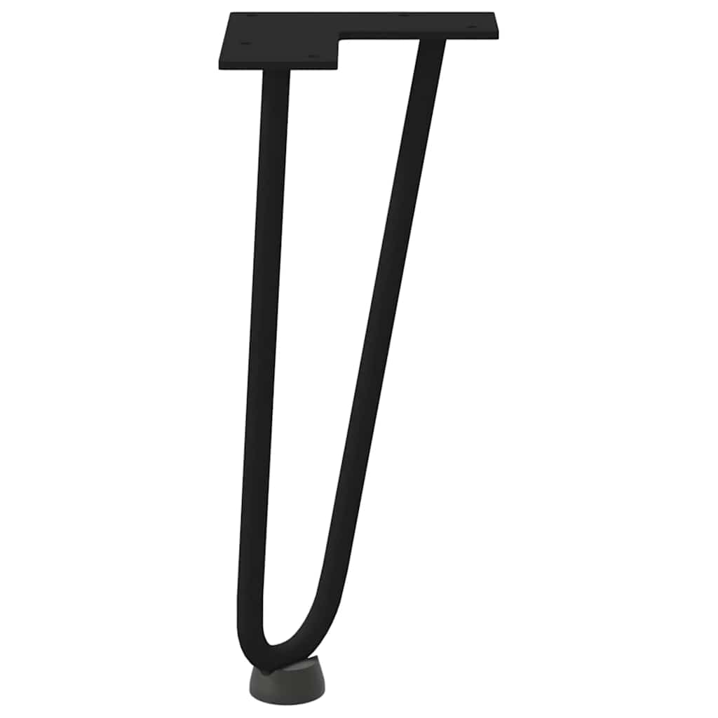 Haarnadelbeine für Couchtisch 4 Stk. Schwarz 30 cm Massivstahl